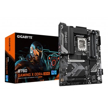GIGABYTE B760 GAMING X DDR4 GEN5 Motherboard - Supports 14th Gen. Intel Core CPUs, 8+1+1 phases VRM, up to 5333MHz DDR4 (OC), 3xPCIe 4.0 M.2, 2.5GbE LAN, USB 3.2 Gen 2