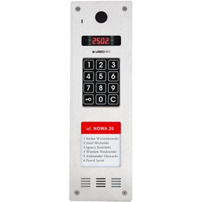 Laskomex CP-2533NR-040 Narrow vertical audio panel, stainless steel, with RFID reader and LONGER list of tenants (compatible with KAM3-1 module) Laskomex CP-2533NR-040 Narrow vertical audio panel, stainless steel, with RFID reader and LONGER list of tenants (compatible with KAM3-1 module)