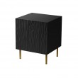 Bedside table 2 pcs. JUNGLE 53.5x40.5x44 black matt + golden legs Bedside table 2 pcs. JUNGLE 53.5x40.5x44 black matt + golden legs