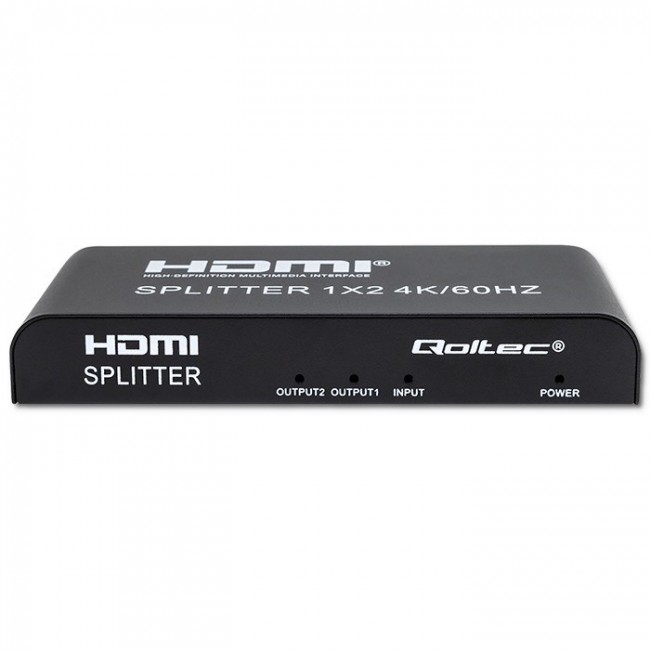 Qoltec 51797 Active HDMI Splitter 2 x HDMI 4K x 2K | 6Gb/s | 60Hz