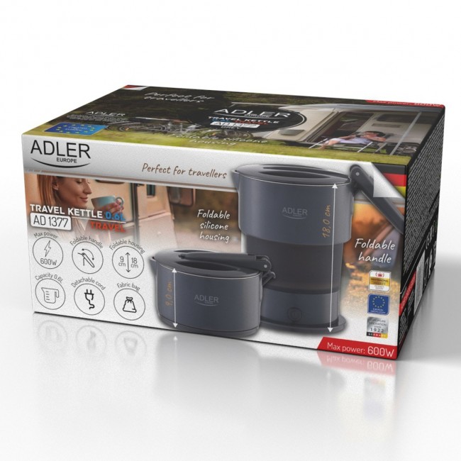 ADLER AD 1377g grey silicone kettle ADLER AD 1377g grey silicone kettle