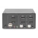 Digitus KVM Switch, 2-Port, Dual Display, 4K, DisplayPort 