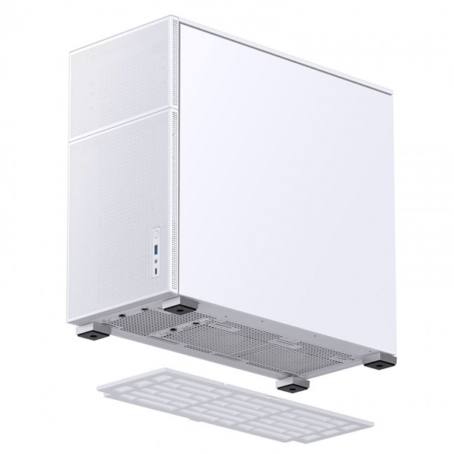 Jonsbo D41 MESH ATX Case, Tempered Glass - white