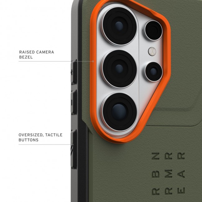 UAG Civilian Magnet - etui z wbudowanym modu em magnetycznym do Samsung Galaxy S26 Ultra (olive/orange)