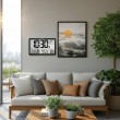 GreenBlue GB218 Extra Large LCD Wall Clock with Weather Station Temperature and Date Display