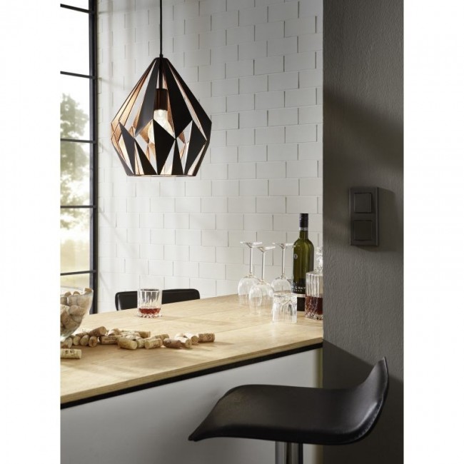 EGLO Carlton 1 suspension lighting Flexible mount E27