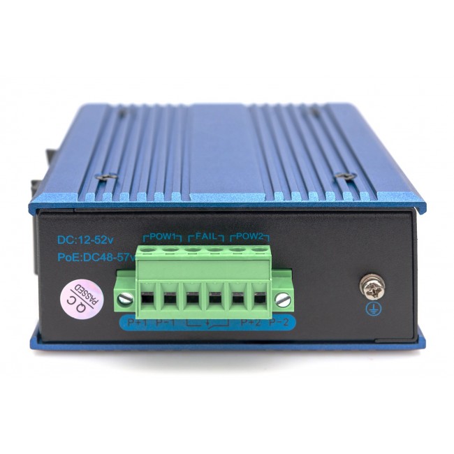 Digitus 4 port Gigabit Ethernet network PoE switch, industrial, unmanaged, 1 SFP uplink