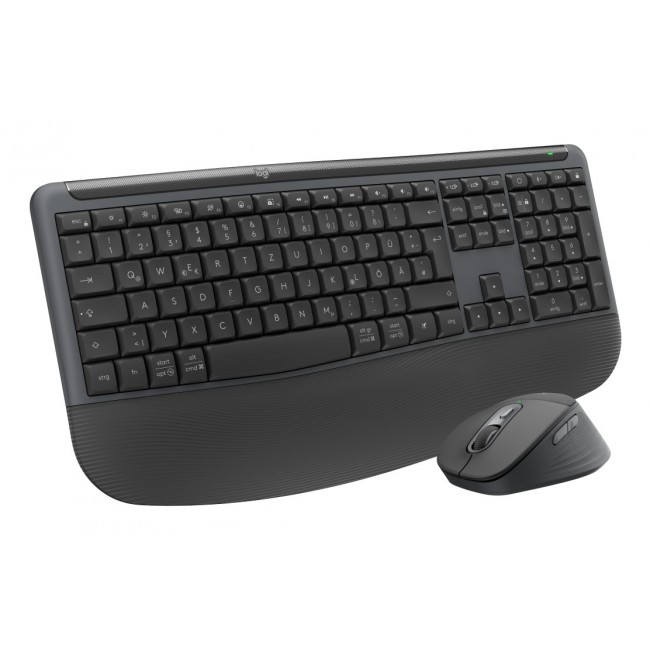 Logitech Signature Comfort Plus Combo MK880 for Business keyboard Mouse included Universal USB + Bluetooth QWERTZ German Graphite