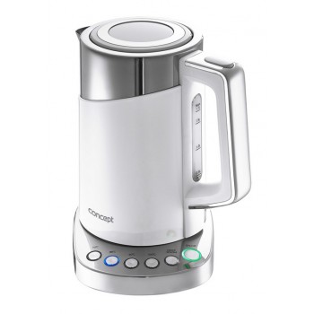 Concept RK3170 electric kettle 1.7 L 2200 W Stainless steel, White