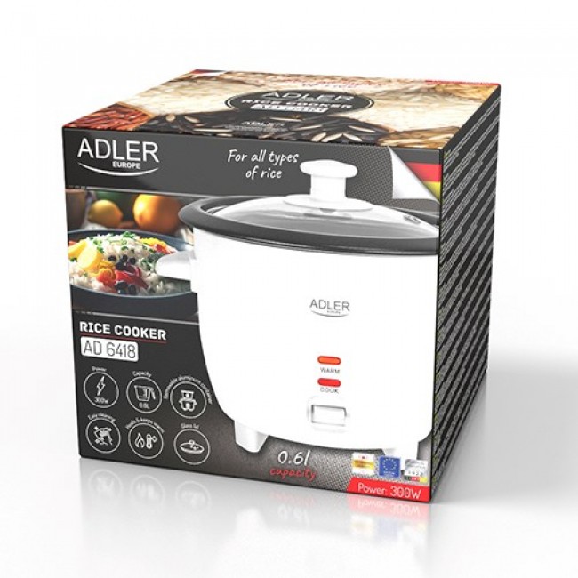 Adler AD 6418 Rice cooker Black, Stainless steel 1000 W Adler AD 6418 Rice cooker Black, Stainless steel 1000 W