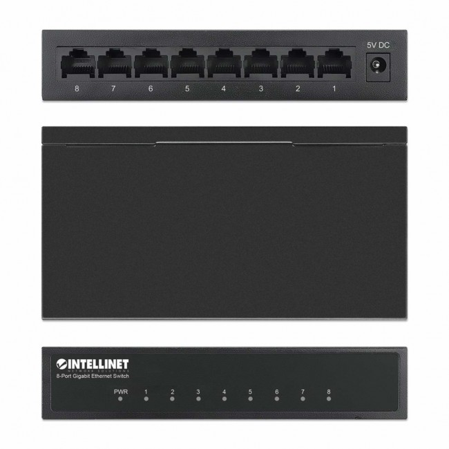 Intellinet 8-Port Gigabit Ethernet Switch, Desktop size, Metal Housing, IEEE 802.3az (Energy Efficient Ethernet) Intellinet 8-Port Gigabit Ethernet Switch, Desktop size, Metal Housing, IEEE 802.3az (Energy Efficient Ethernet)