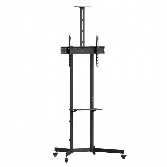 Maclean TV stand / cart, camera shelf, on wheels, 37-70