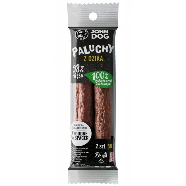 JOHN DOG Boar sticks - Dog treat - 50 g JOHN DOG Boar sticks - Dog treat - 50 g