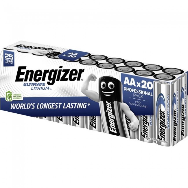 Energizer Ultimate Lithium L91 Mignon AA Batterie 20er Box