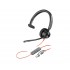 HP Poly Blackwire 3310 Monaural Microsoft Teams Certified USB-C Headset +USB-C/A Adapter