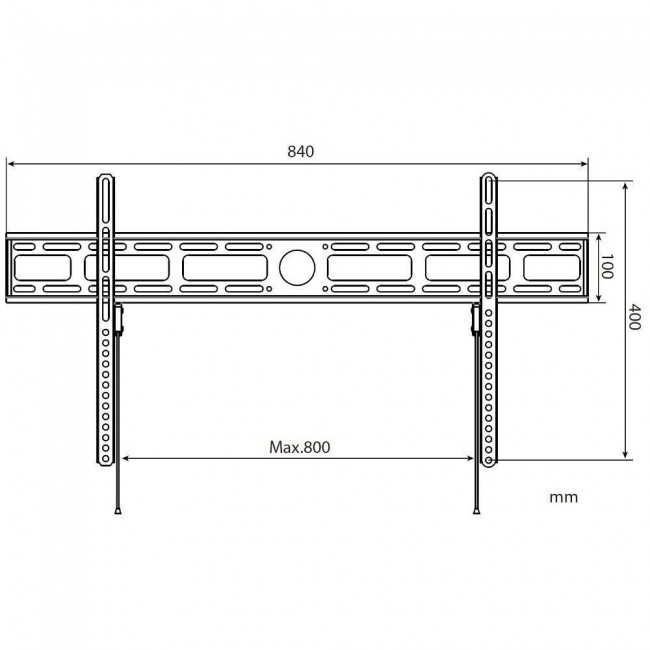Techly Wall Mount for LED LCD TV 42-80 Ultra Slim Fixed H400mm