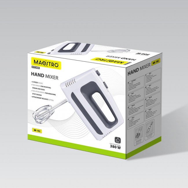 Hand mixer MAESTRO MR-502 500W White, Black