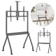 Maclean TV stand / cart, camera shelf, on casters, 55-100