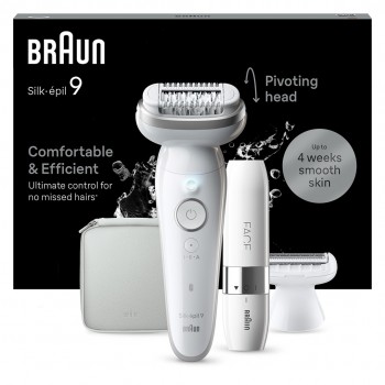Braun Silk- pil 9 9-341 epilator 40 tweezers White