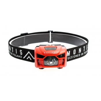 Montis Bateryjna latarka nag owna z sensorem MT002 Red, Black Headband flashlight LED