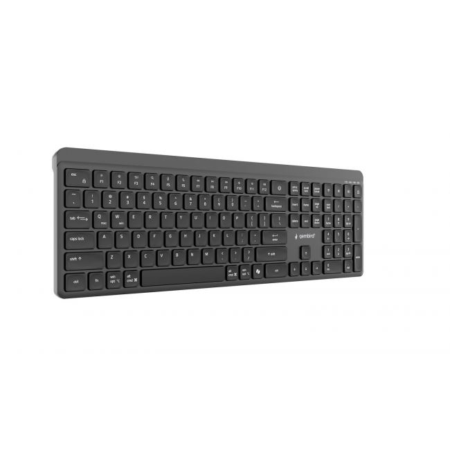 Gembird KB-WPS-03 Dual-mode pro-business slim wireless keyboard, 2.4G+BT, US layout