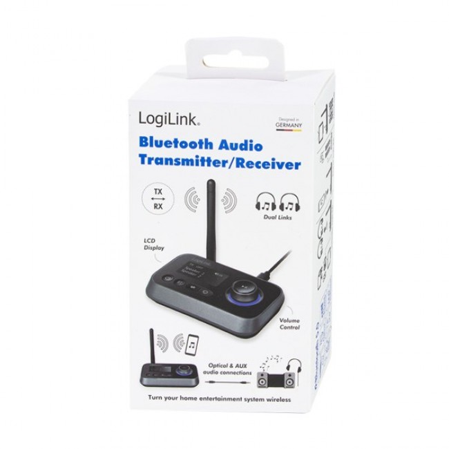 LogiLink BT0062 AV extender AV transmitter & receiver Black