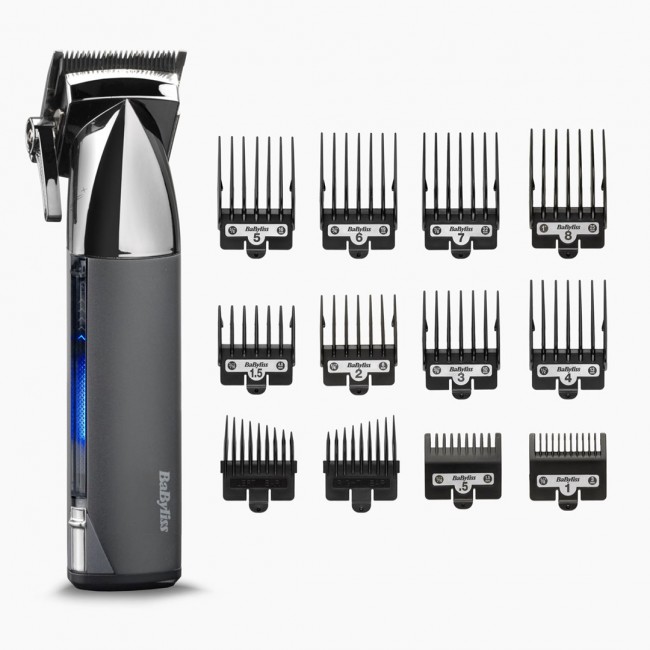 BaByliss Super-X Metal E996E hair trimmers/clipper Anthracite, Stainless steel 5 Lithium-Ion (Li-Ion)