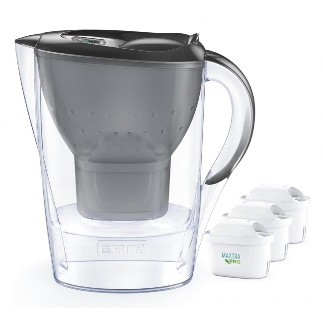 Brita Marella + 3 Maxtra Pro Pure Performance Pitcher water filter 2.4 L Transparent, Grey Brita Marella + 3 Maxtra Pro Pure Performance Pitcher water filter 2.4 L Transparent, Grey