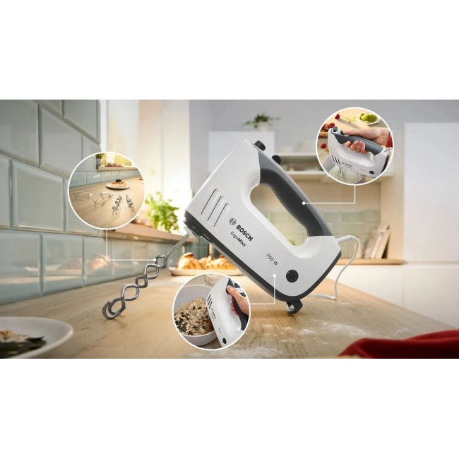 Bosch MFQ37400 mixer Hand mixer 750 W Grey, White