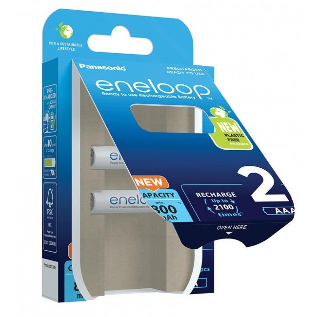 Rechargeable batteries PANASONIC ENELOOP AAA 800 mAh 2 szt (BK-4MCDE/2CP) Rechargeable batteries PANASONIC ENELOOP AAA 800 mAh 2 szt (BK-4MCDE/2CP)