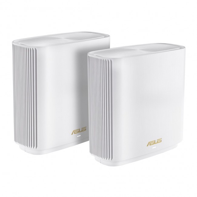 ASUS ZenWiFi AX (XT9) AX7800 2er Set Wei Tri-band (2.4 GHz / 5 GHz / 5 GHz) Wi-Fi 6 (802.11ax) White 4 Internal ASUS ZenWiFi AX (XT9) AX7800 2er Set Wei Tri-band (2.4 GHz / 5 GHz / 5 GHz) Wi-Fi 6 (802.11ax) White 4 Internal