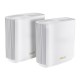 ASUS ZenWiFi AX (XT9) AX7800 2er Set Wei Tri-band (2.4 GHz / 5 GHz / 5 GHz) Wi-Fi 6 (802.11ax) White 4 Internal ASUS ZenWiFi AX (XT9) AX7800 2er Set Wei Tri-band (2.4 GHz / 5 GHz / 5 GHz) Wi-Fi 6 (802.11ax) White 4 Internal