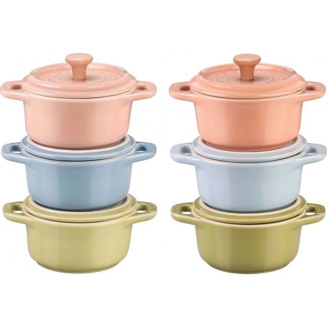 Set 6x Mini Cocotte round 10 cm, multicolor Set 6x Mini Cocotte round 10 cm, multicolor