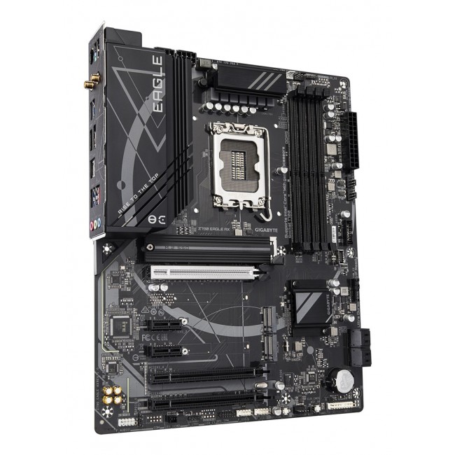 GIGABYTE Z790 EAGLE AX Motherboard - Supports Intel Core 14th Gen CPUs, 12+1+ Phases Digital VRM, up to 7600MHz DDR5 (OC), 3xPCIe 4.0 M.2, Wi-Fi 6E, 2.5GbE LAN, USB 3.2 Gen 2