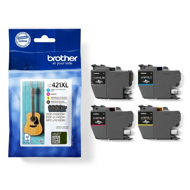 Brother LC-421XLVAL PagePack 4 pc(s) Original High (XL) Yield Black, Cyan, Magenta, Yellow