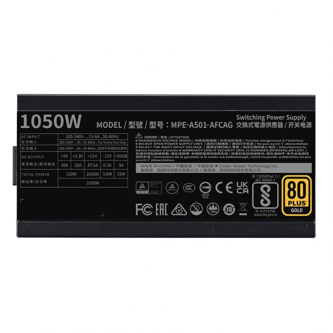 Cooler Master MWE Gold 1050 V2 ATX 3.1 Cooler Master MWE Gold 1050 V2 ATX 3.1
