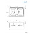 2-bowl steel sink - overlay