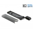 DeLOCK External USB Type-C Combo Enclosure for M.2 NVMe PCIe or SATA SSD - tool free