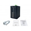 LevelOne 20-Port L2 Plus Managed Industrial Switch, 8 x 1GbE RJ45, 8 x 1GbE SFP, 4 x 1/2.5GbE SFP, DIN-Rail, -40 C to 80 C