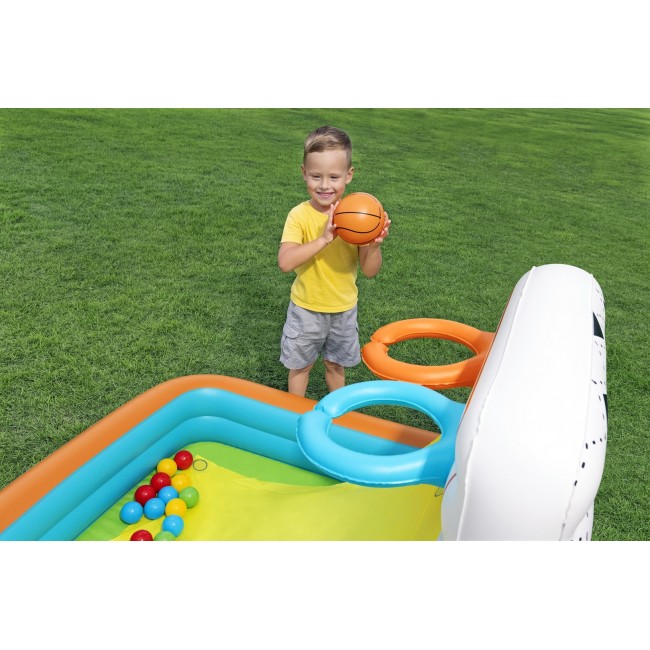 Bestway Kick N Swish 3-in-1 Multi-Use Inflatable Ball Pit with 18 Play Balls