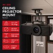 Maclean Ceiling Mount/Hanger for Projectors, 54 320 mm, up to 13.5 kg, 360-degree rotation, MC-200 B