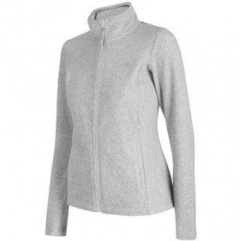 Women's Fleece Jacket 4F Cool Light Grey Melange H4Z22 PLD350 27M S