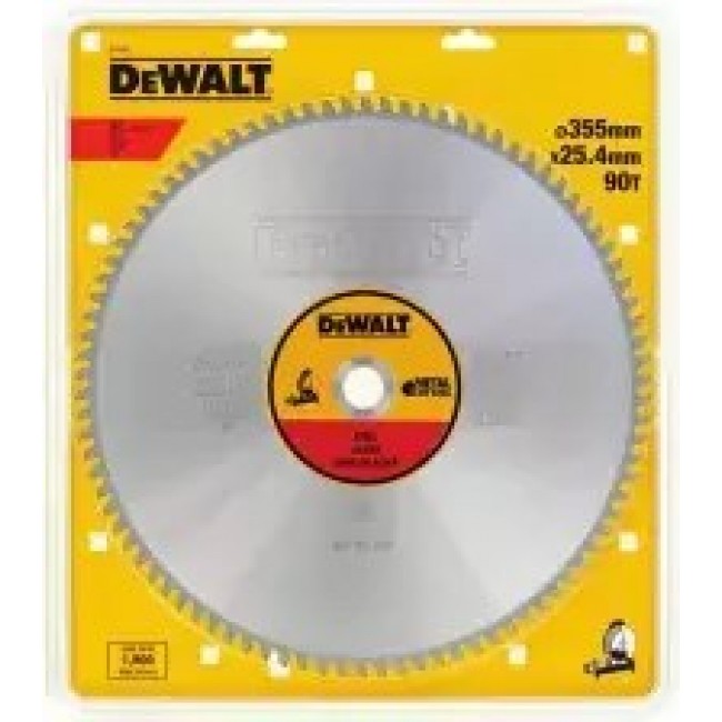 DeWalt 355 x 25.4 90t Steel Stationary