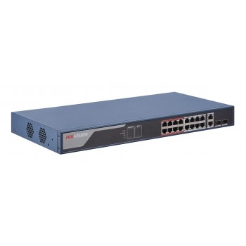 Hikvision DS-3E1318P-EI network switch Managed Fast Ethernet (10/100) Power over Ethernet (PoE) 1U Blue