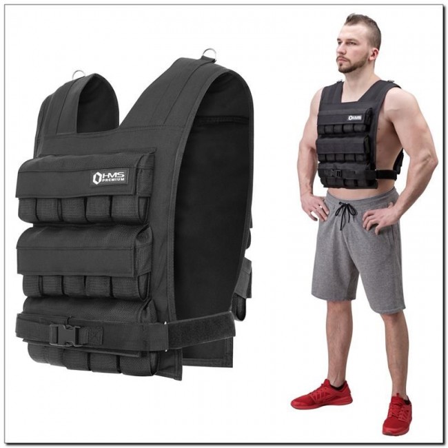 HMS Fitness KTO30 weighted vest Steel Black HMS Fitness KTO30 weighted vest Steel Black