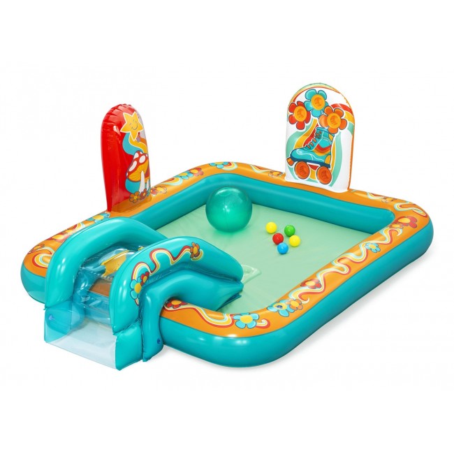 Bestway Retro Groove Kids Inflatable Play Center and Pool 1.93 m x 1.52 m x 74 cm