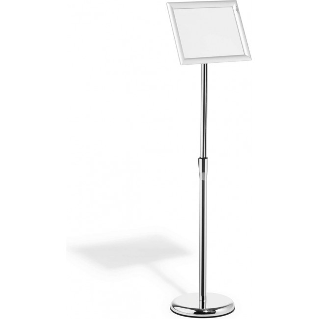 Durable 479823 sign holder/information stand A4 Aluminium, Plastic, Steel Silver