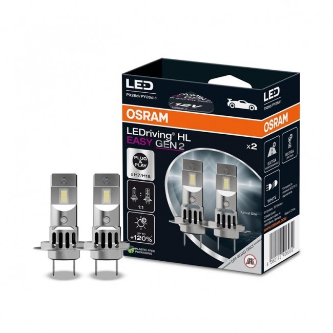 LED Bulb 2 pcs H7 12V 16W PX26D