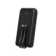 Gembird PB20-PD20-LCD-01 Fast charging power bank with integrated cables, 20W, 20000 mAh, black