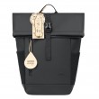 Rivacase Eden backpack Roll top backpack Black Polyester, PU leather